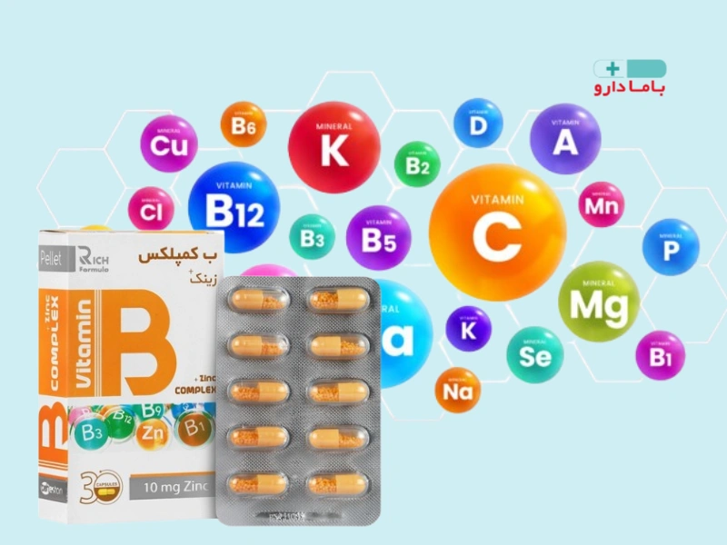خرید کپسول ب کمپلکس و زینک بهستان 30 عدد