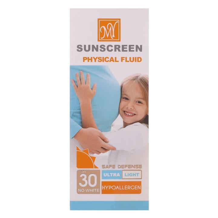 فلوئید ضدآفتاب بی‌رنگ مای  SPF30 مدل Physicall مناسب انوع پوست، حجم 50 میلی‌لیتر
