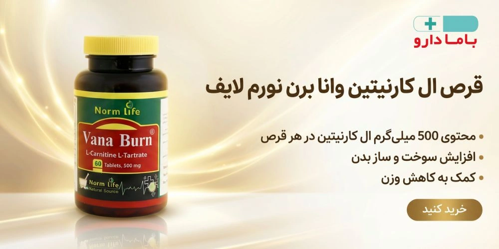 قرص ال کارنیتین وانا برن نورم لایف500 میلی گرم بسته 60 عددی
