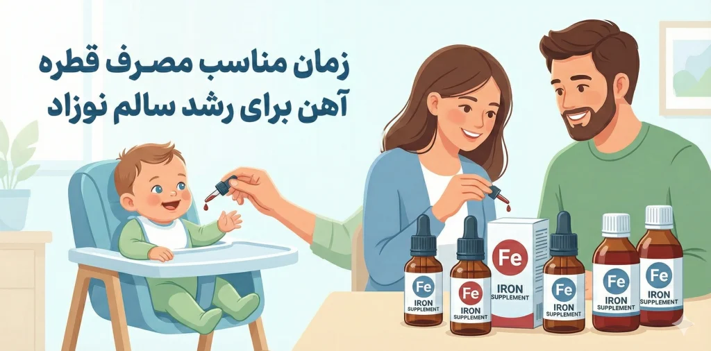 قطره آهن از چند ماهگی باید شروع شود؟